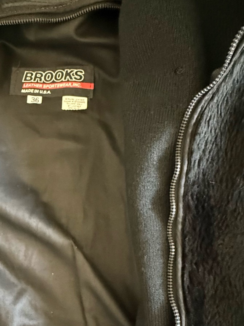 Brooks Jacket Black Size 36 Zip Liner USA - Picture 14 of 16